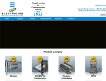 Tablet Screenshot of electroline.com